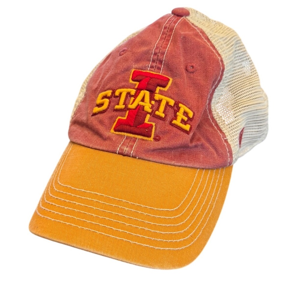 Top of the World Iowa State Cyclones Trucker Hat Red Yellow Mesh Snapback Cap